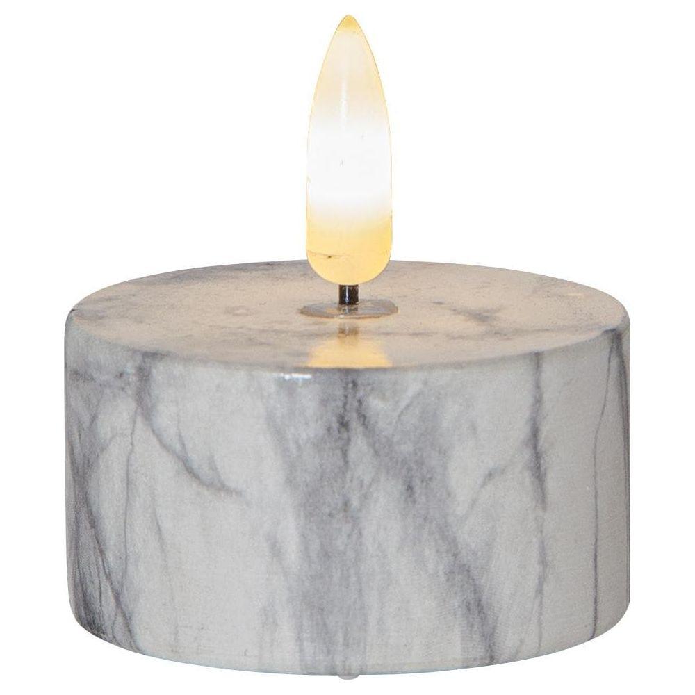 B2X LED-Wärmelicht 2er-Pack Marmor mit Timer  