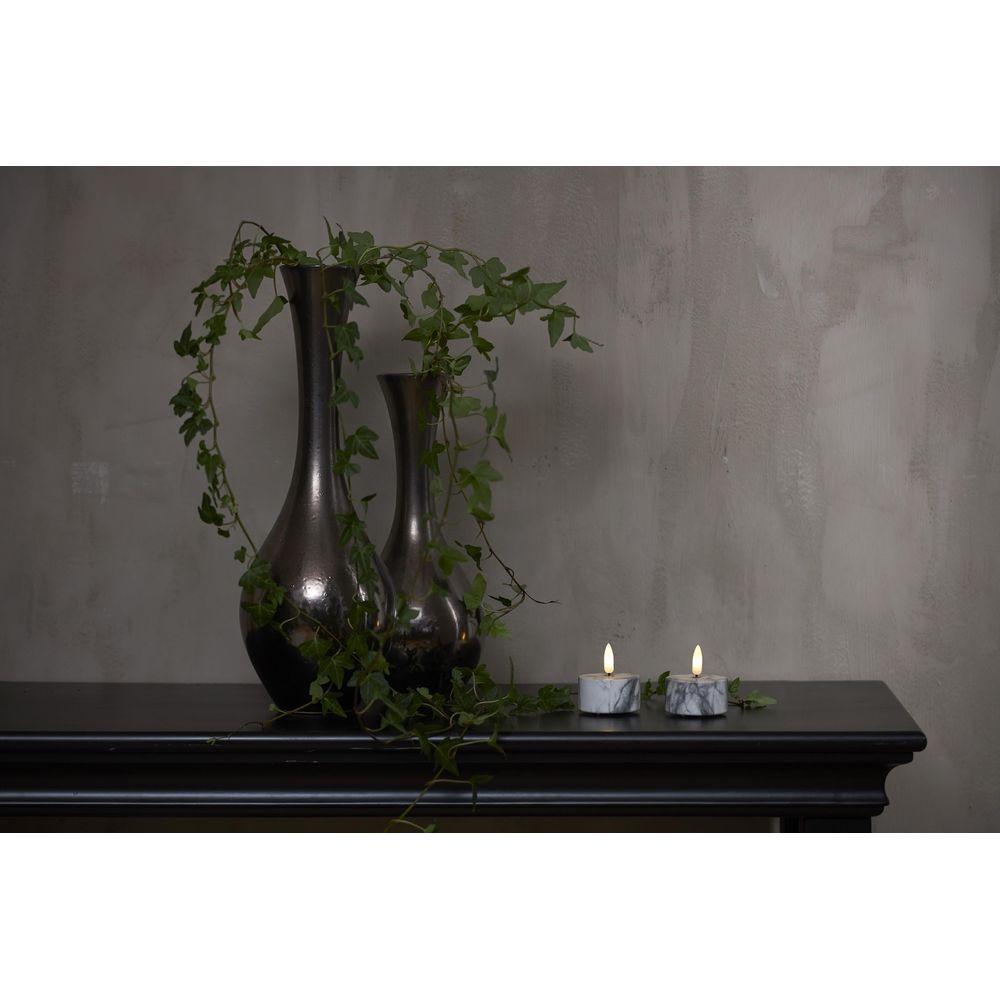 B2X LED-Wärmelicht 2er-Pack Marmor mit Timer  