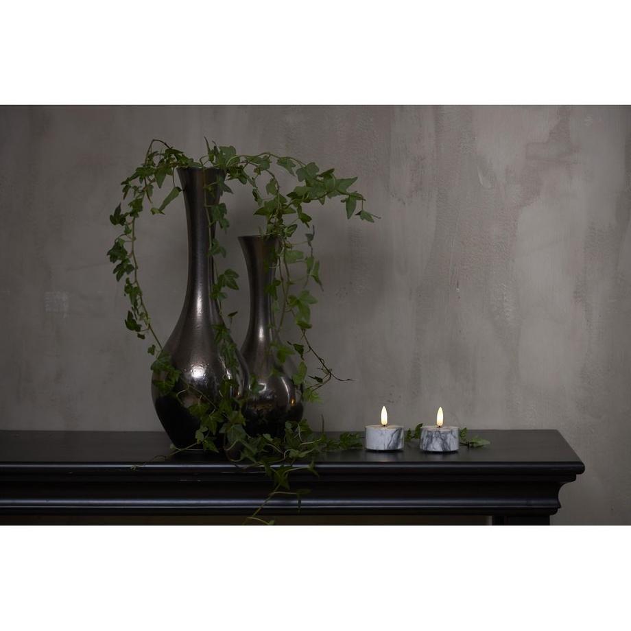 B2X LED-Wärmelicht 2er-Pack Marmor mit Timer  