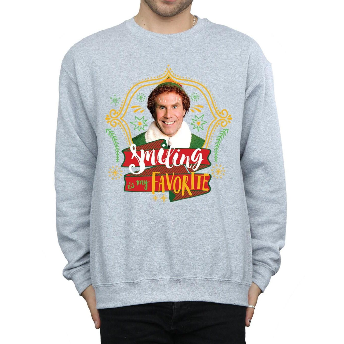 Elf Smiling Is My Favorite Sweatshirt  