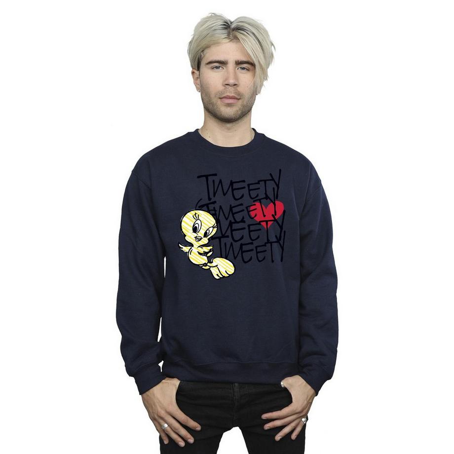 LOONEY TUNES Tweety Bird Grafik Print Sweatshirt  