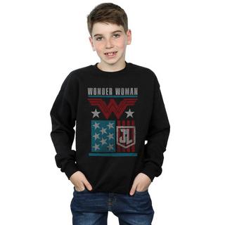 DC COMICS  Justice League Movie Wonder Woman Flag Sweatshirt 