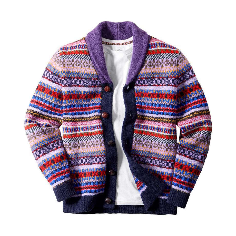 Joe Browns Cardigan a Collo Scialle con Motivo Norvegese  