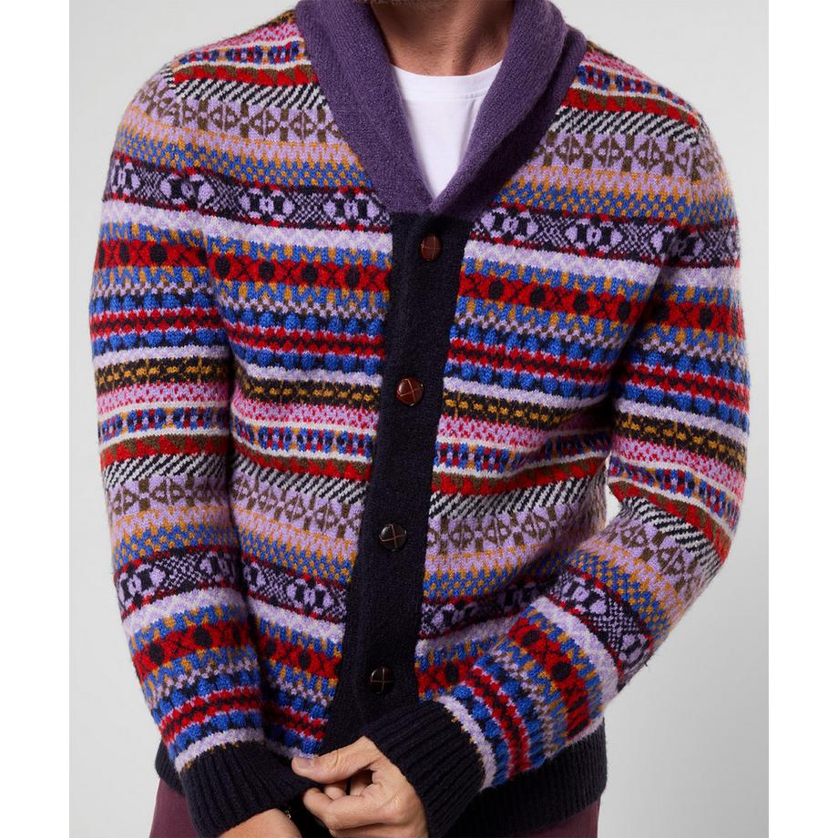 Joe Browns Cardigan a Collo Scialle con Motivo Norvegese  
