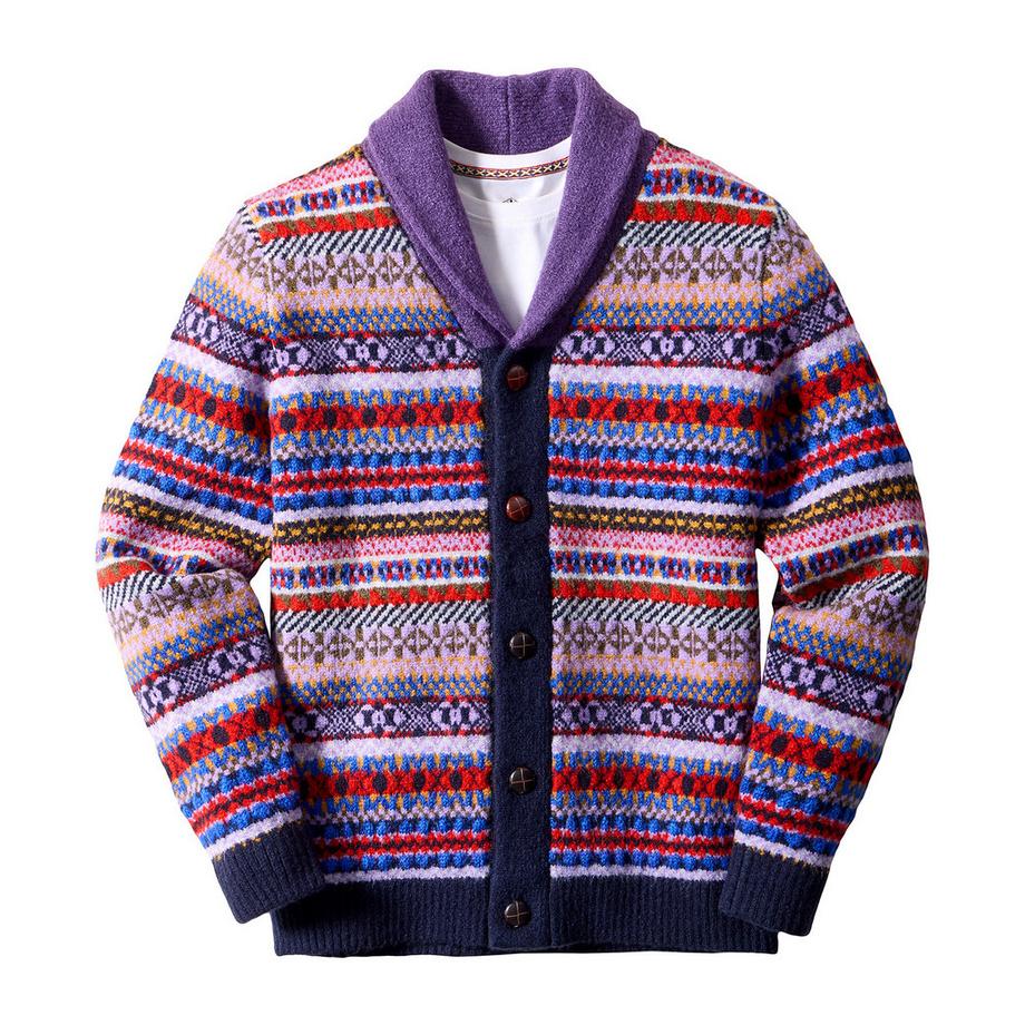 Joe Browns Cardigan a Collo Scialle con Motivo Norvegese  