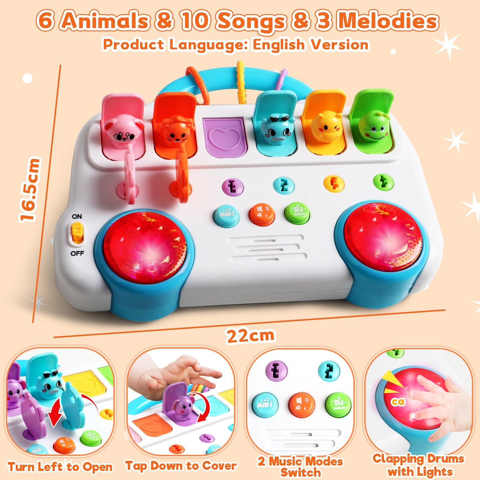 Activity-board  Jouet musical pour bébé avec son et lumière animal clé 