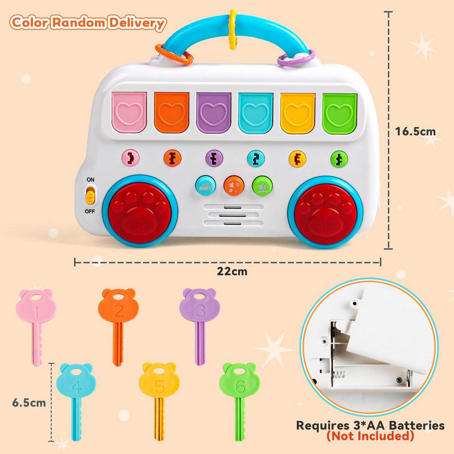 Activity-board  Musik-Babyspielzeug mit Licht & Ton Schlüsseltier 