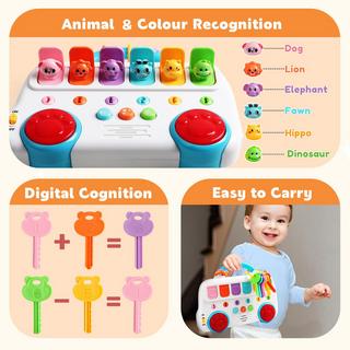 Activity-board  Jouet musical pour bébé avec son et lumière animal clé 