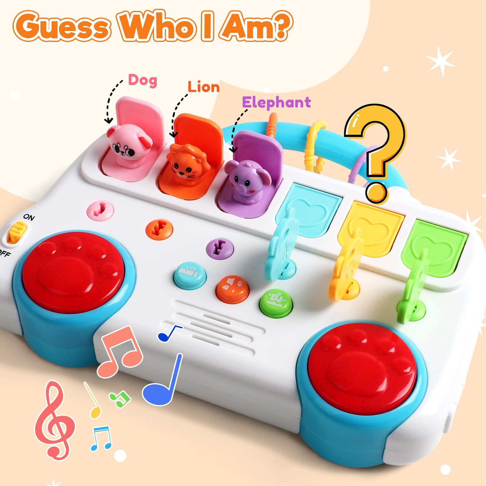 Activity-board  Jouet musical pour bébé avec son et lumière animal clé 