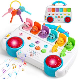 Activity-board  Jouet musical pour bébé avec son et lumière animal clé 