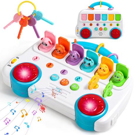 Activity-board  Jouet musical pour bébé avec son et lumière animal clé 