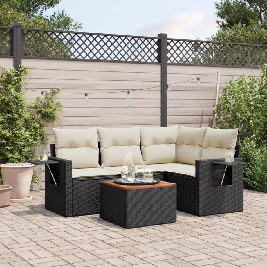 VidaXL set divano da giardino Polirattan  