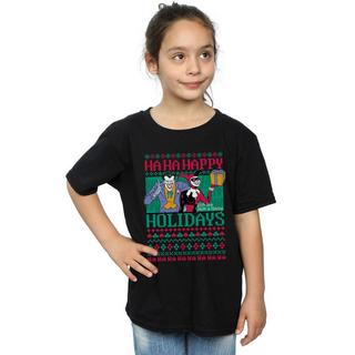 DC COMICS  Joker And Harley Quinn Ha Ha Happy Holidays TShirt 