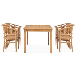 VidaXL set da pranzo da giardino Teak riciclato  