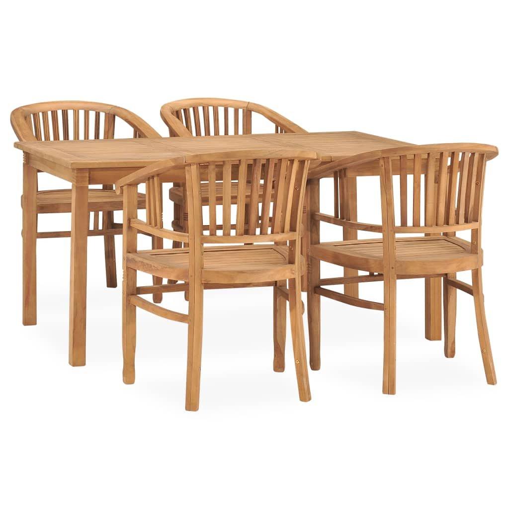 VidaXL set da pranzo da giardino Teak riciclato  