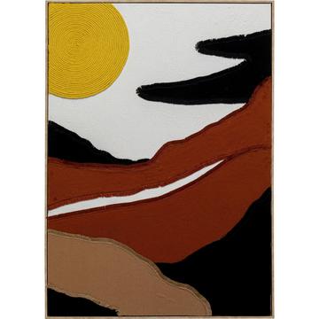 Tableau sur toile Lever de Soleil Artistique Tricoté 70x110