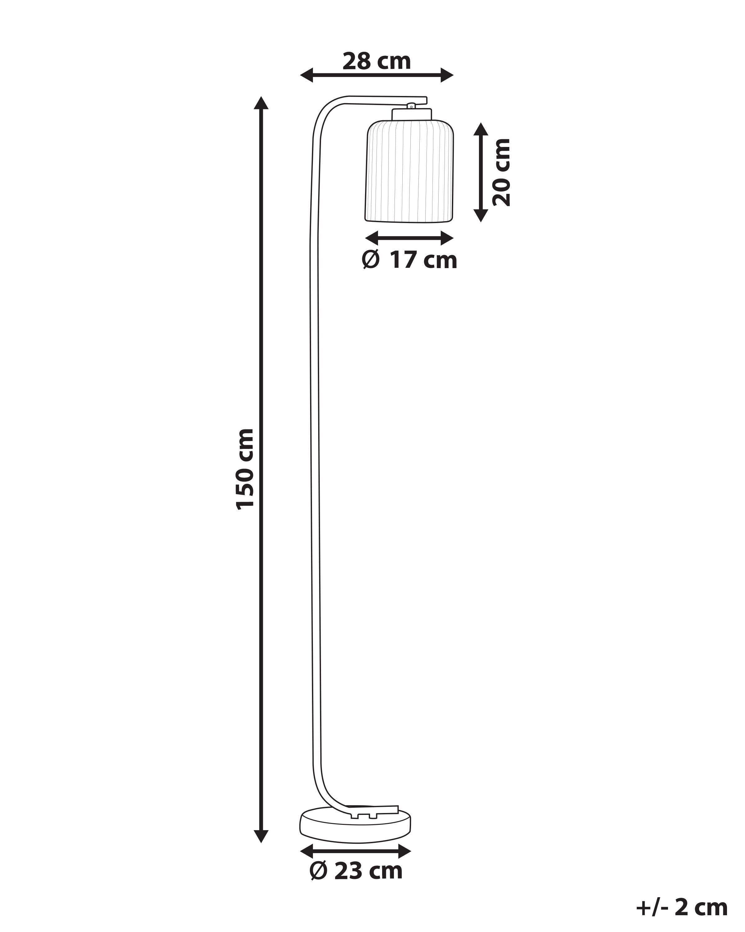 Beliani Stehleuchte aus Stahl Modern CAUDELO  