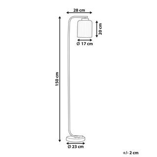 Beliani Stehleuchte aus Stahl Modern CAUDELO  