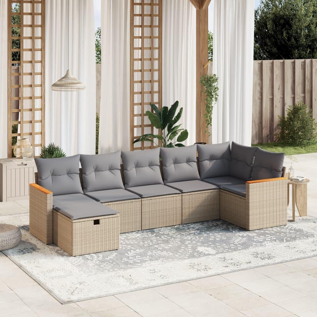 VidaXL set divano da giardino Polirattan  