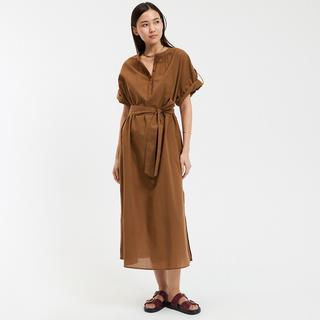 La Redoute Collections Gestreiftes langes Kleid Rundhals 3/4 Ärmel  