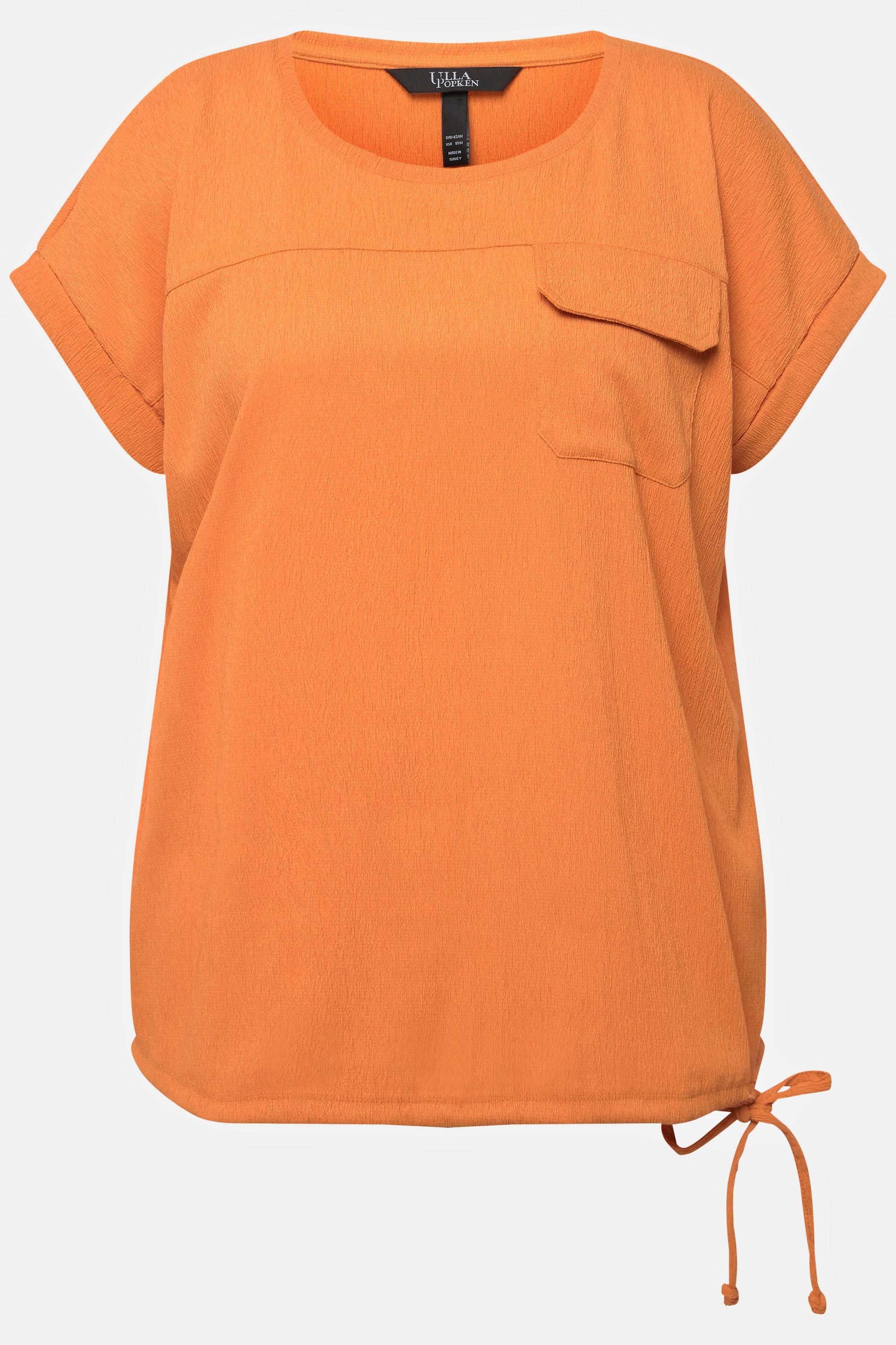 Ulla Popken  T-Shirt, Saumband, Oversized, Rundhals, Halbarm 