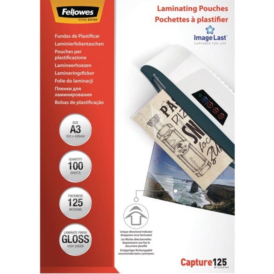 Fellowes  FELLOWES Laminiertasche A3 5307506 glanz, 125my 100 Stk 