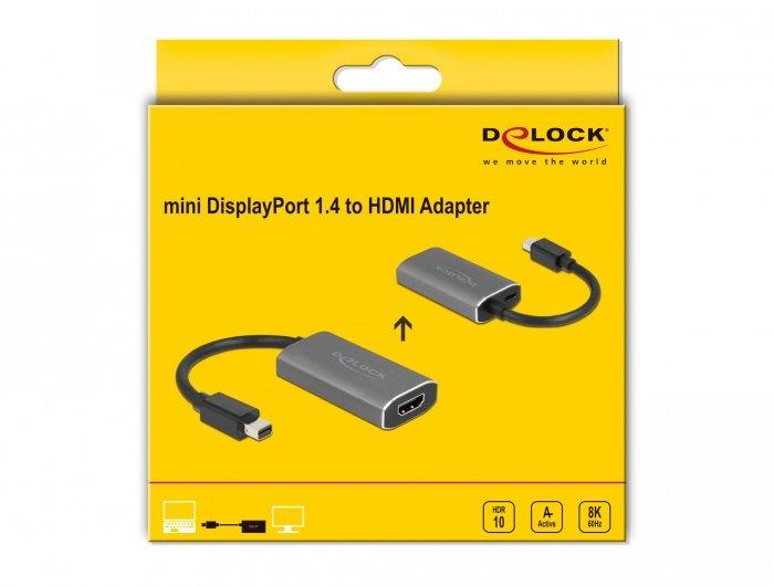 DeLock  DeLOCK 63200 câble vidéo et adaptateur 0,2 m Mini DisplayPort HDMI Type A (Standard) Gris 