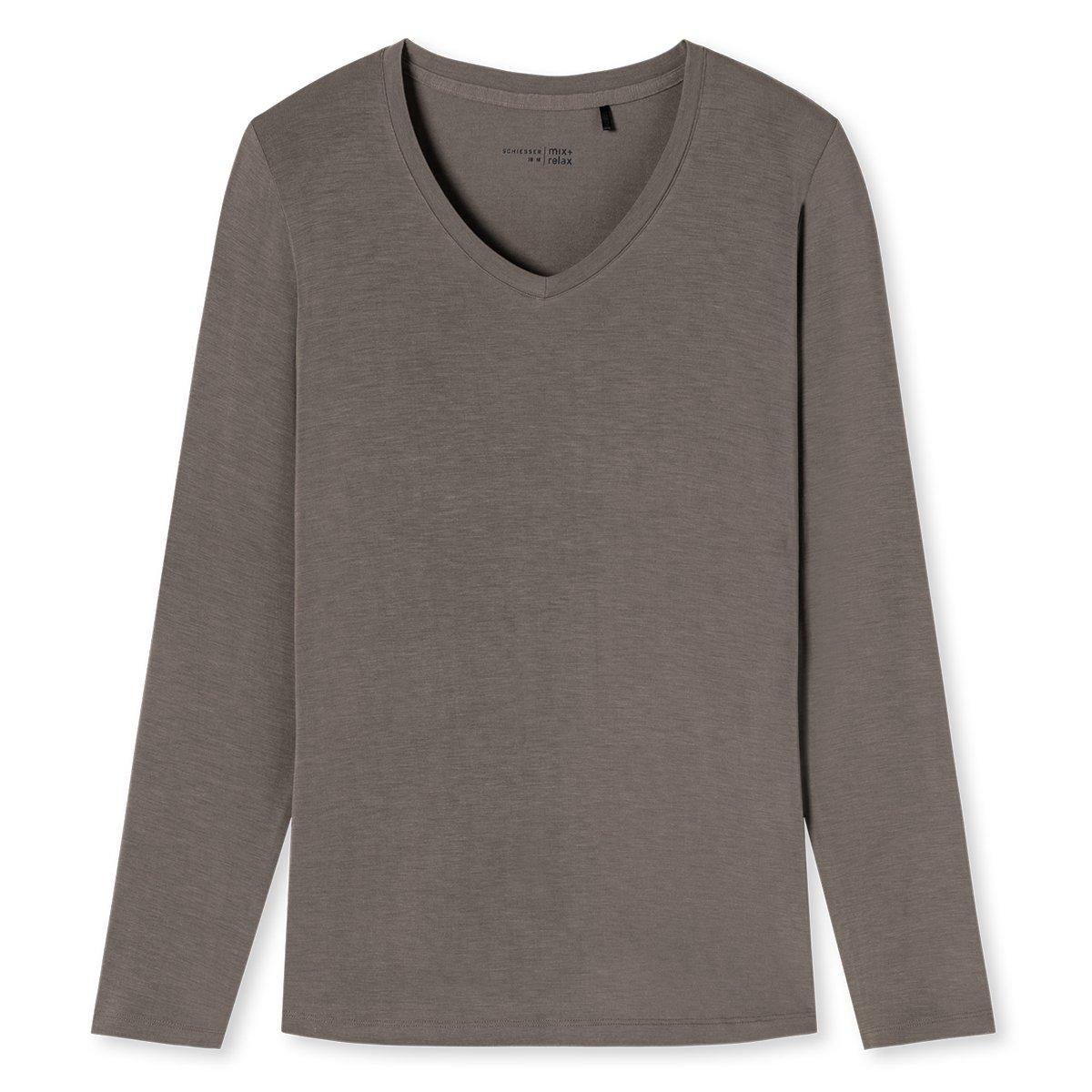 Schiesser Mix & Relax Langarm Schlafanzug Oberteil  