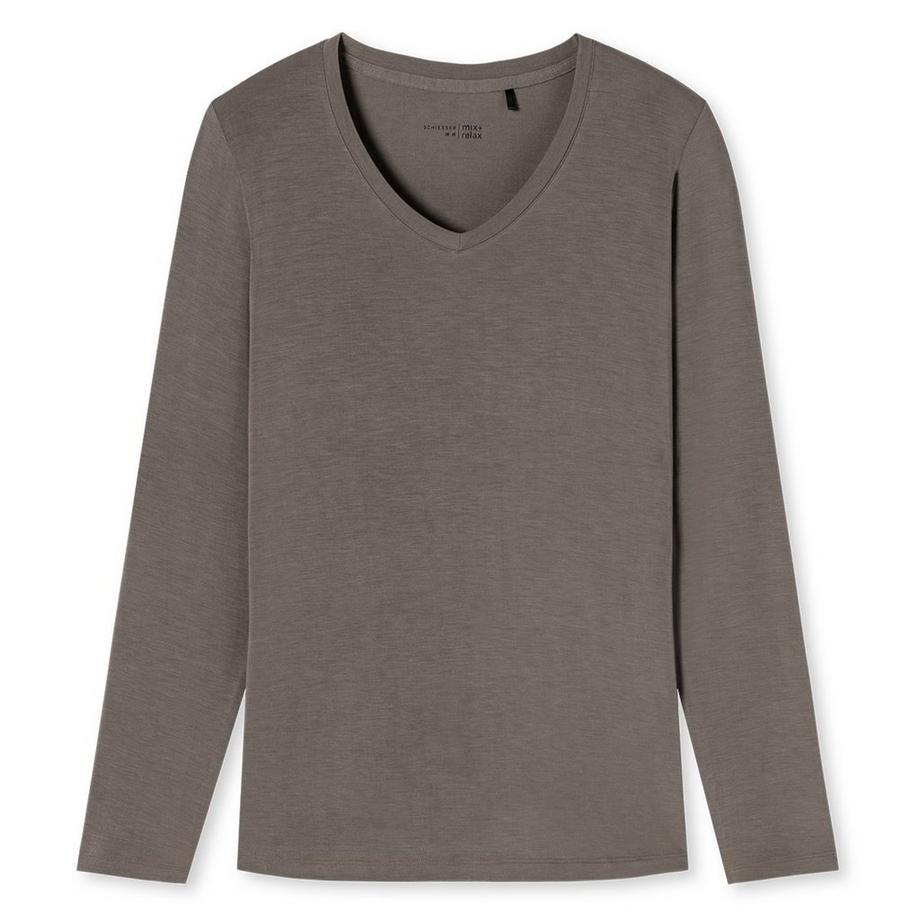 Schiesser Mix & Relax Langarm Schlafanzug Oberteil  