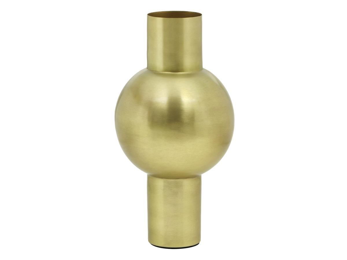 Vente-unique Vase en métal doré - H. 30 x D. 15 cm - finition laiton antique - GIZEH  