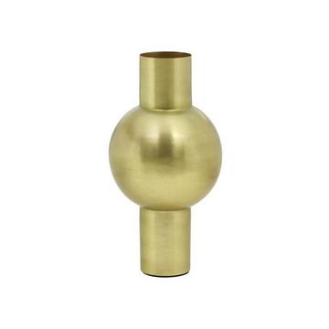 Vase aus goldfarbenem Metall - H 30 cm - Antik-Messing-Finish - GIZEH