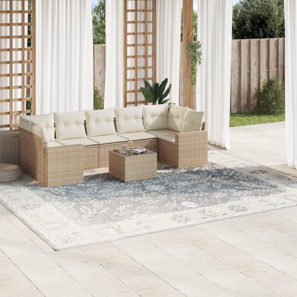 VidaXL set divano da giardino Polirattan  