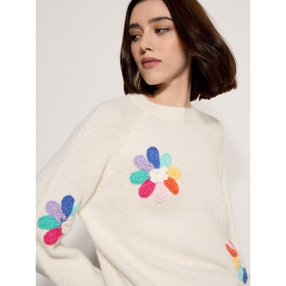 APRICOT Pullover con petali  