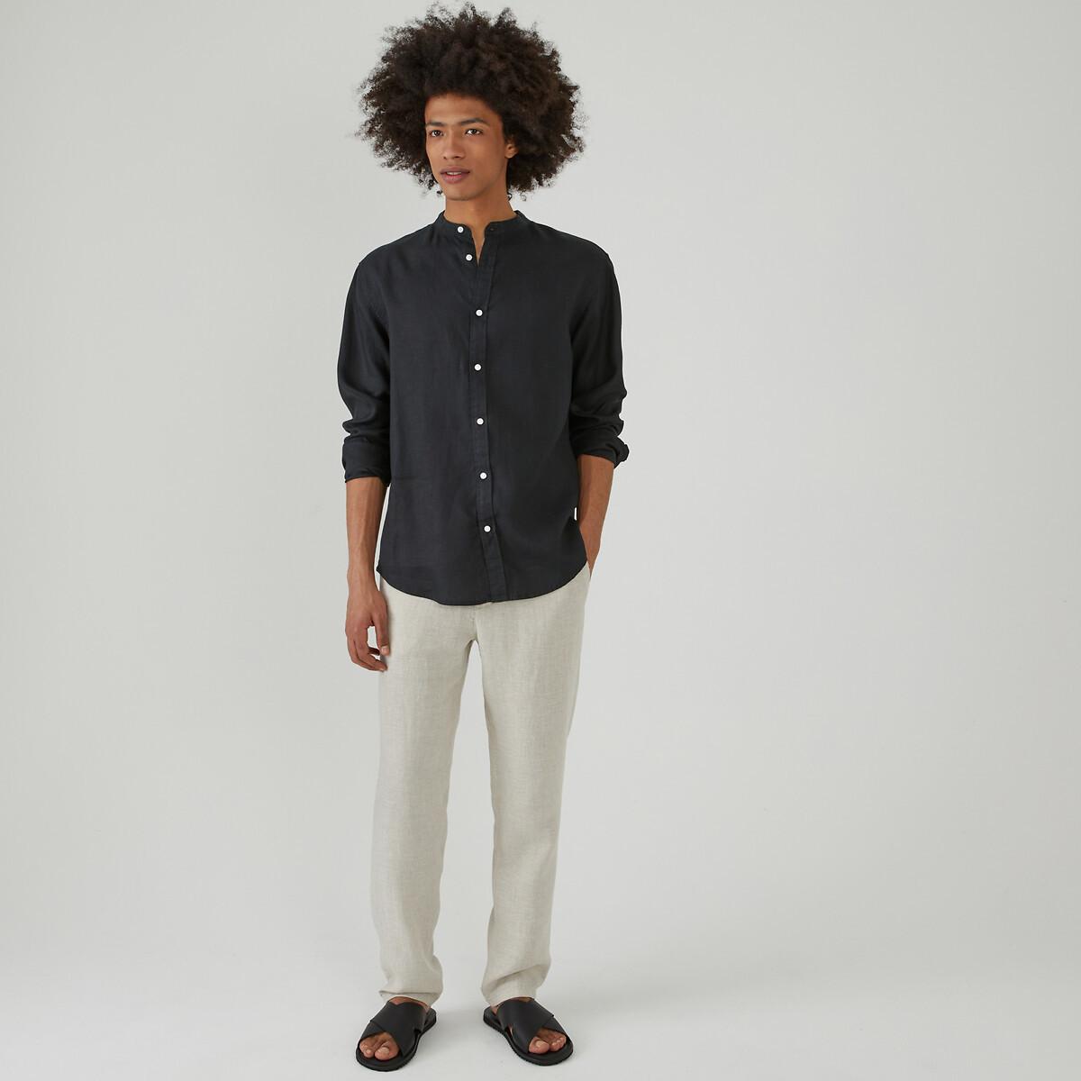 La Redoute Collections Signature Camicia Dritta Lino Collo Coreana  