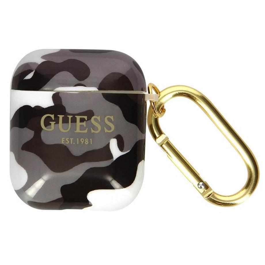 GUESS  Coque AirPods Guess à pailette Gris 