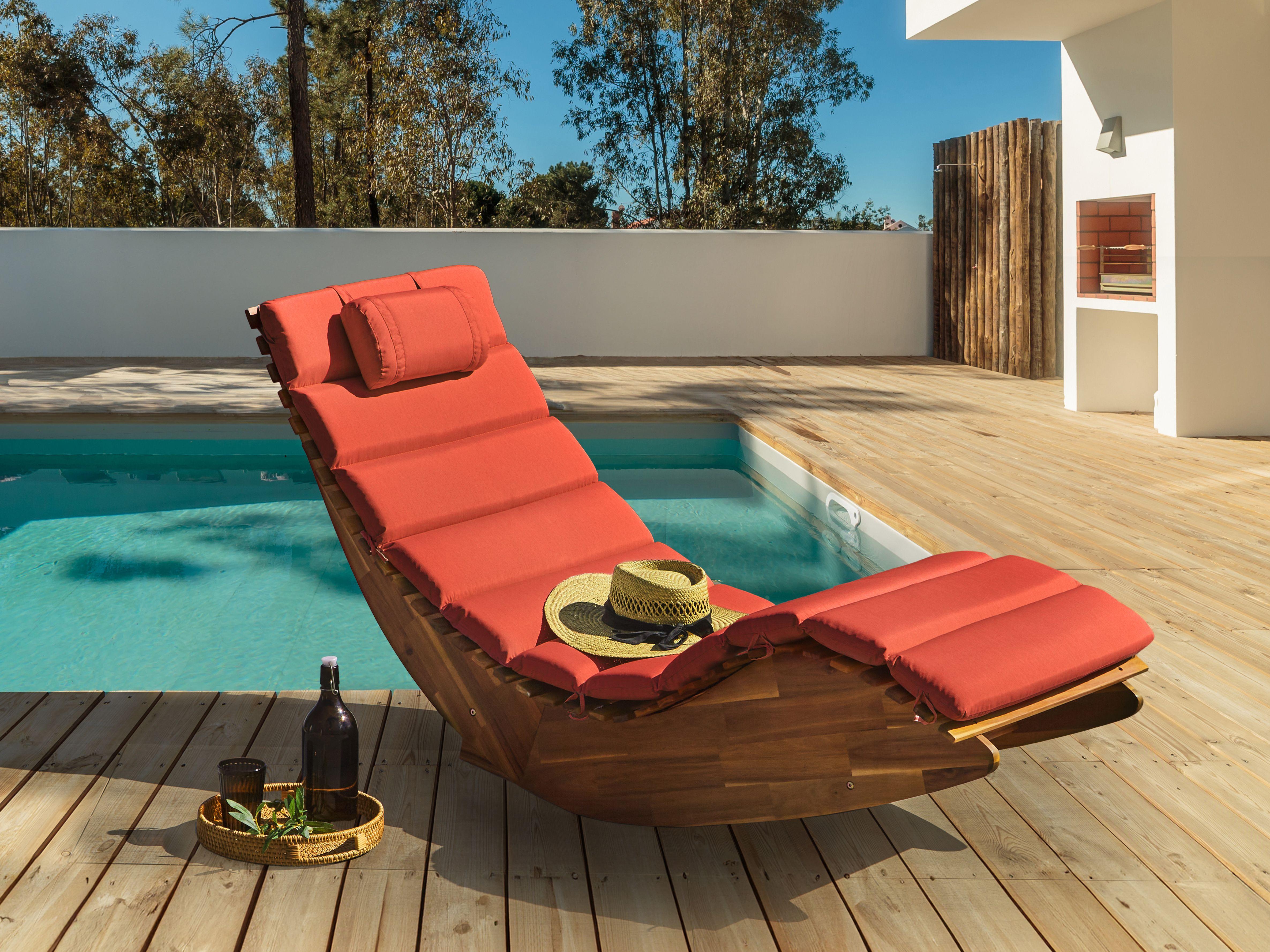 Beliani Coussin de transat extérieur en Polyester Moderne BRESCIA PREMIUM  