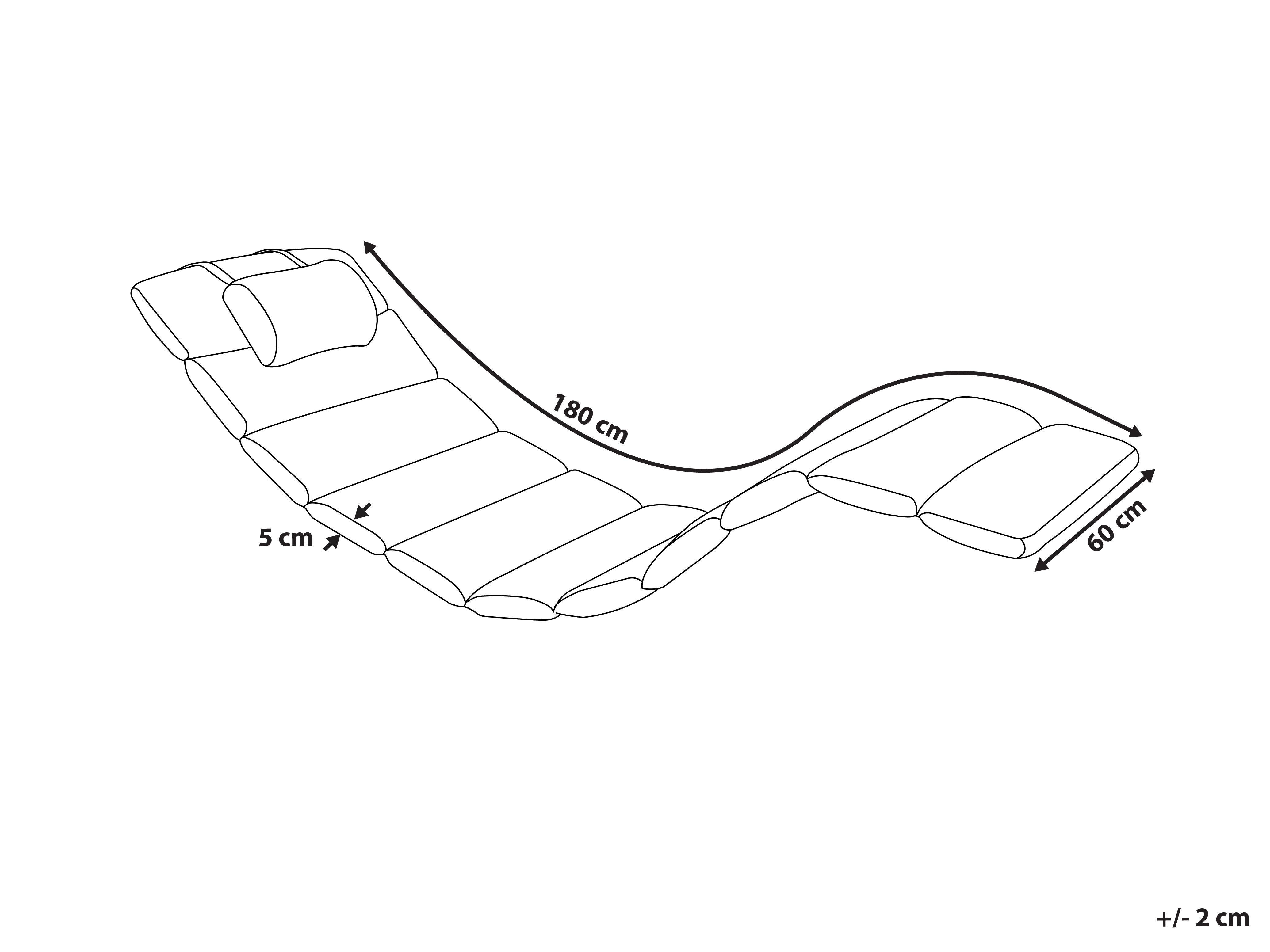 Beliani Coussin de transat extérieur en Polyester Moderne BRESCIA PREMIUM  