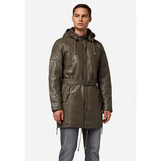 RICANO  Manteau en cuir pour homme Sheena, style parka moderne 