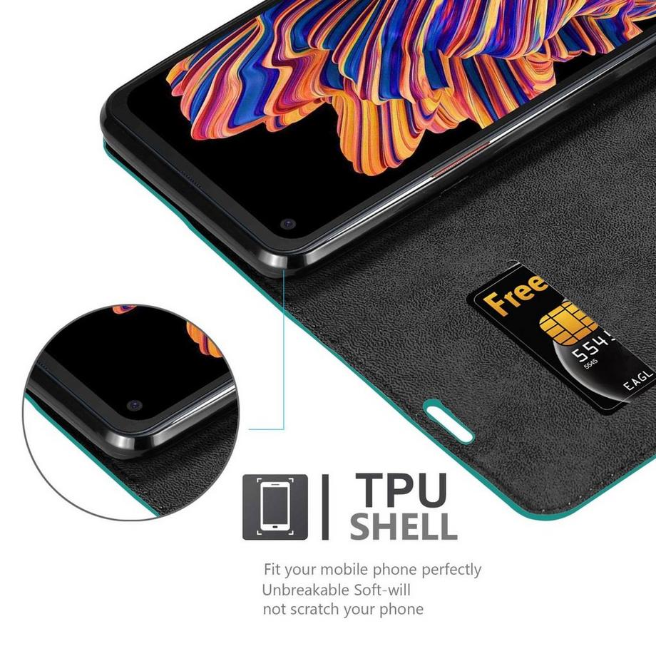 Cadorabo  Hülle für Samsung Galaxy XCover PRO Magnetverschluss, Kartenfach 