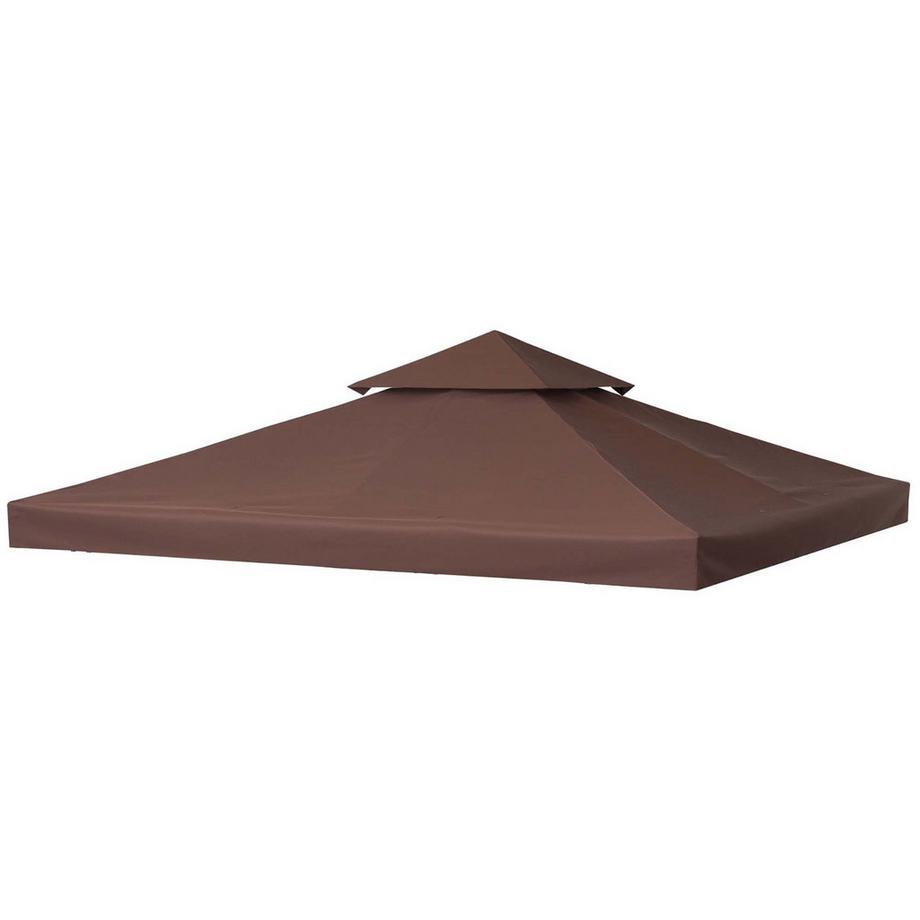 Tetto Di Ricambio 3X3M Tetto Per Gazebo Per Gazebo In Metallo, Poliestere, Caffè
