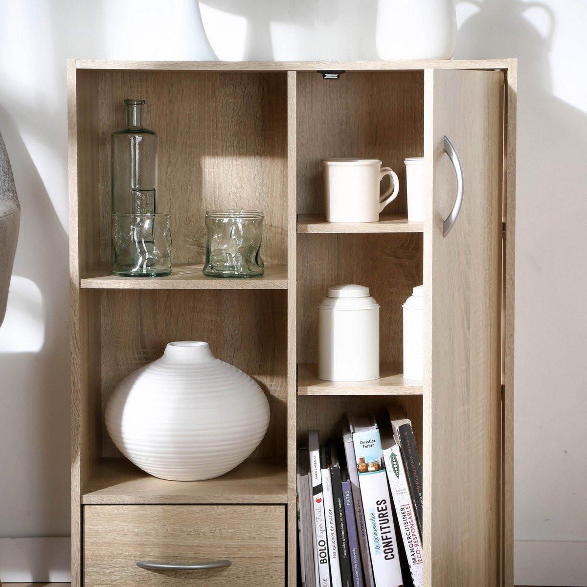 Calicosy Schrank mit 2 Fächern, 1 Schublade und 1 Tür  