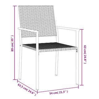 VidaXL Chaise de jardin rotin synthétique  