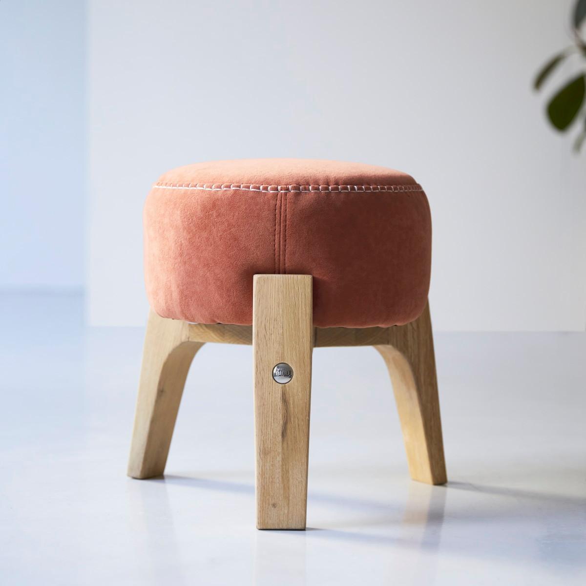 Tikamoon Pouf S Sienna in quercia massello Drum  