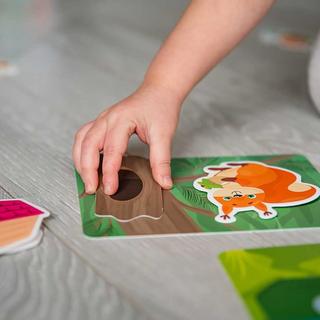Montessori  Qui habite où? Jouets éducatifs Montessori®. Cartes éducatives en plastique pour jeunes enfants. 