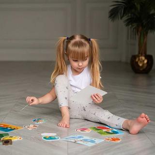 Montessori  Qui habite où? Jouets éducatifs Montessori®. Cartes éducatives en plastique pour jeunes enfants. 