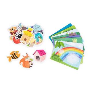 Montessori  Qui habite où? Jouets éducatifs Montessori®. Cartes éducatives en plastique pour jeunes enfants. 