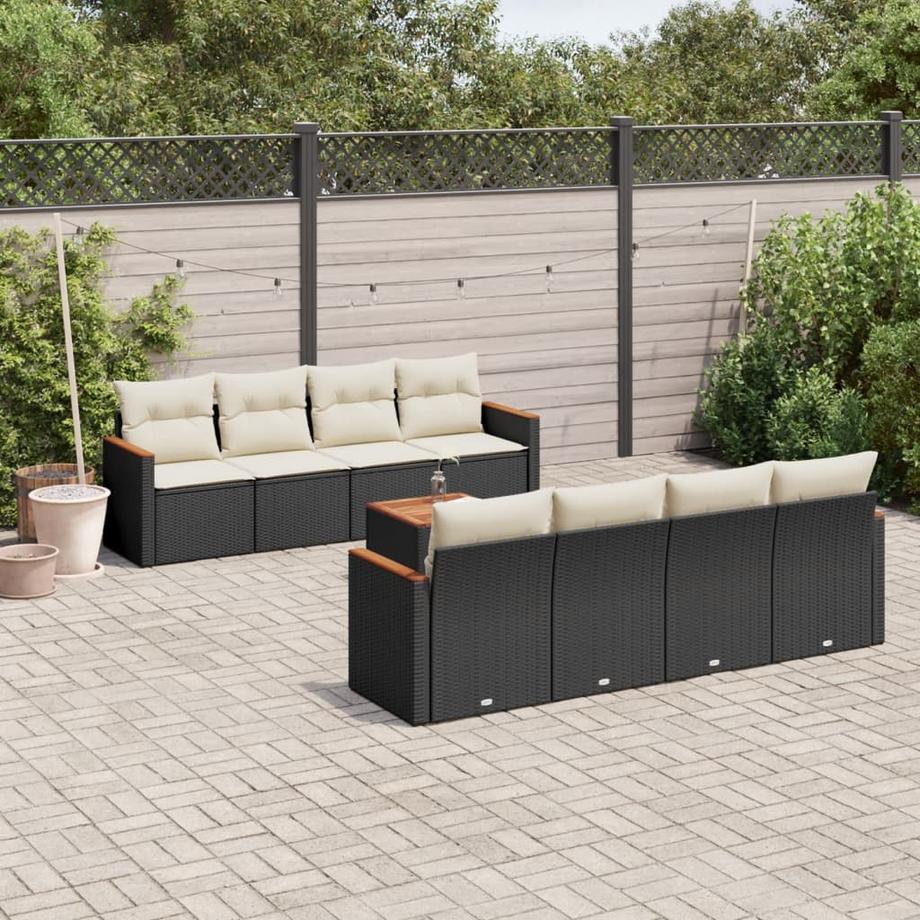 VidaXL set divano da giardino Polirattan  