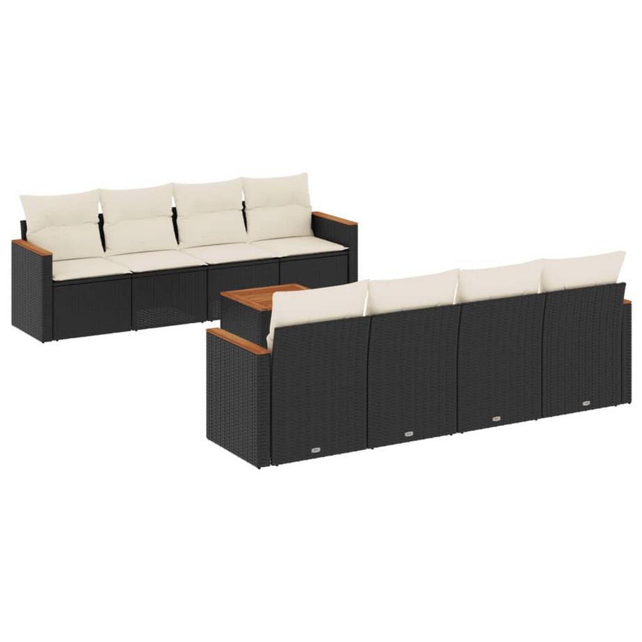 set divano da giardino Polirattan