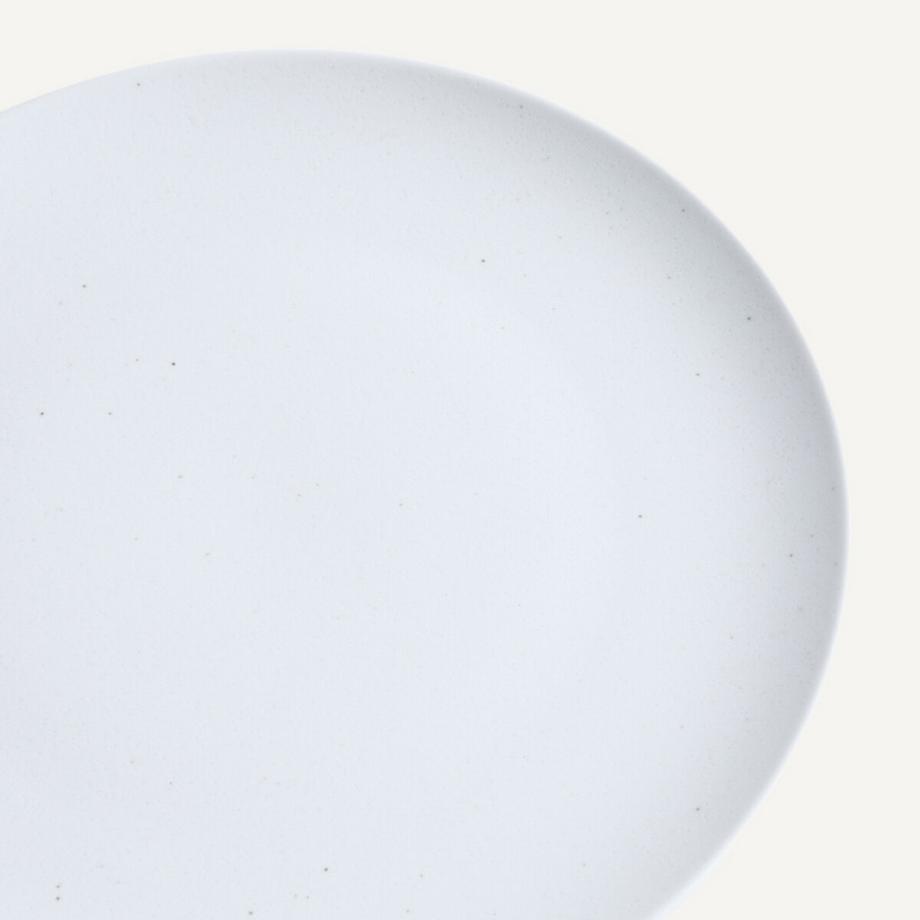 AM.PM Lot de 4 assiettes plates en porcelaine mouchetée  