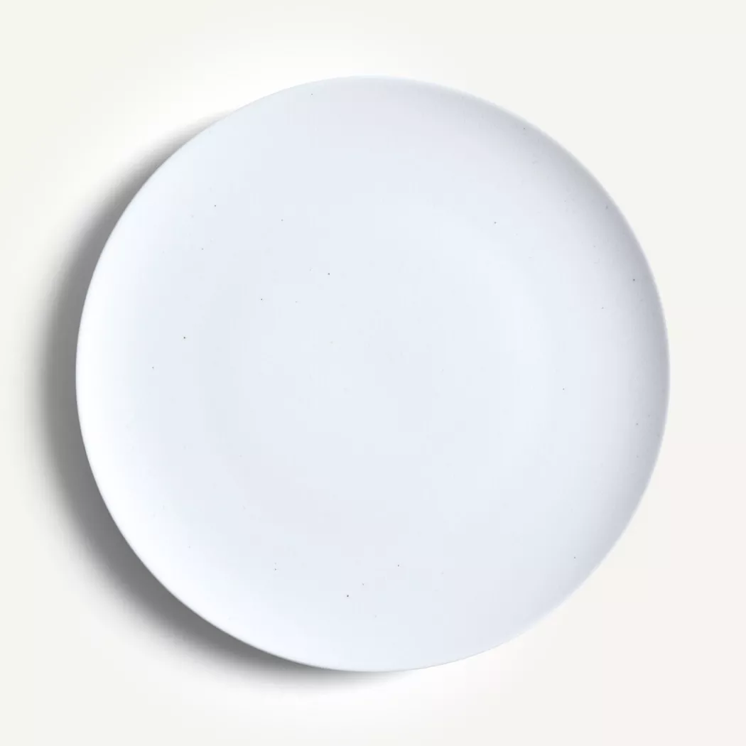 AM.PM - Set von 4 flachen Tellern aus gesprenkeltem Porzellan, One Size, Weiss